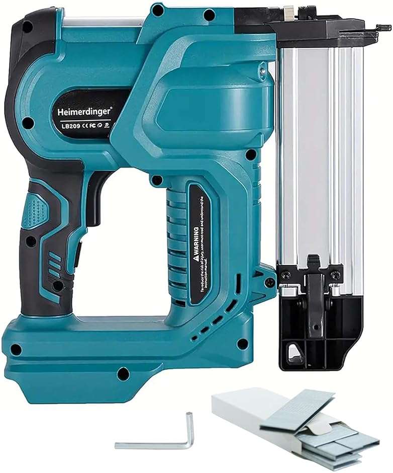 Cordless 2 Inch Brad Nailer Compatible with Makita 18V Battery,2-in-1 18GA Nail Gun Staple Gun with 1000pcs Nails for Woodworking,Upholstery - Image 1