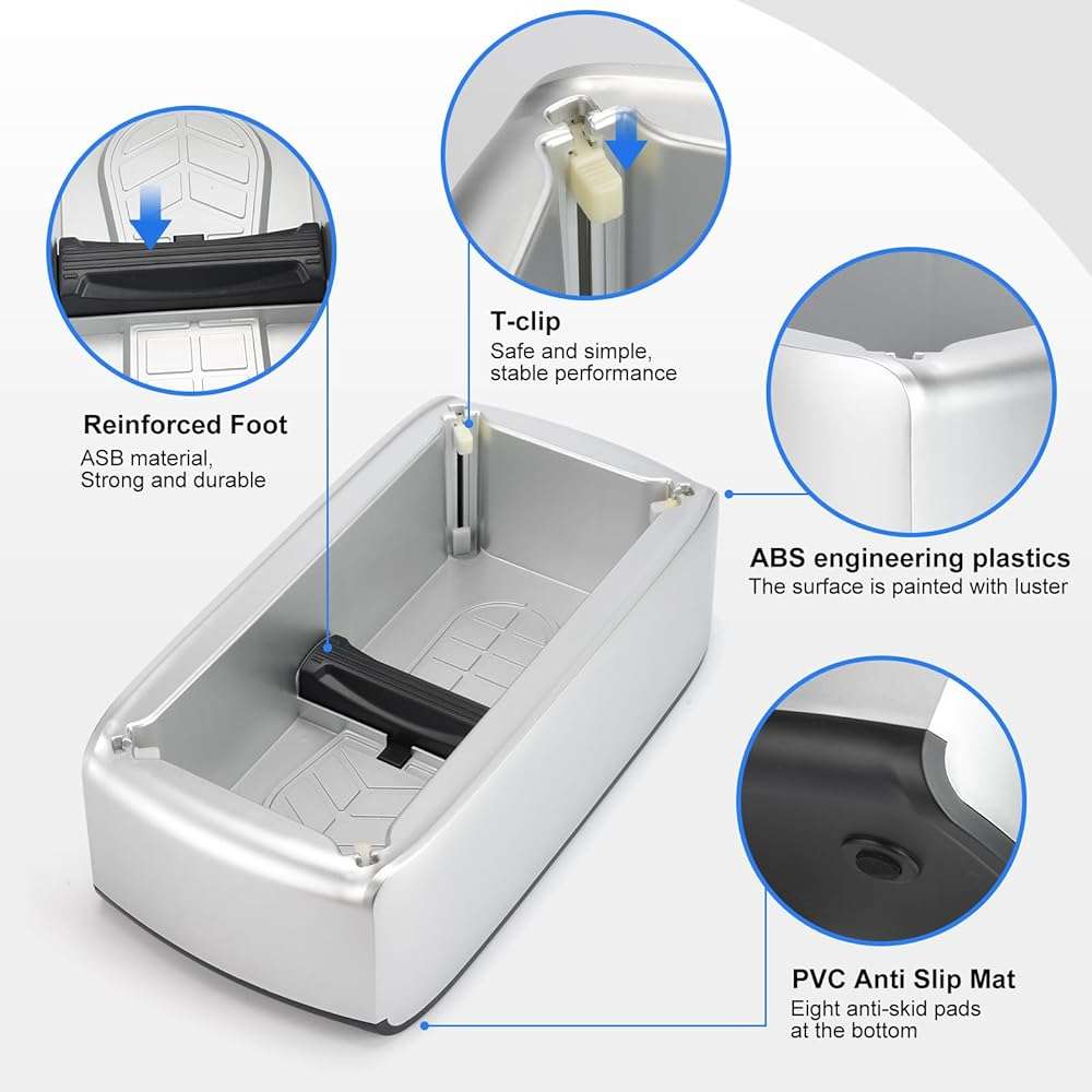 LYSHIYI Shoe Cover Dispenser with 200pcs Disposable Shoe Covers, Automatic Shoe Cover Machine Fits shoes up to Men's size 12, Suitable for Home, Factory, Hospital (Silver) - Image 5