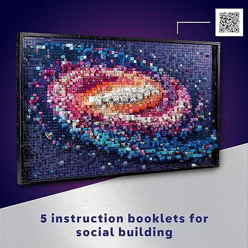 LEGO Art The Milky Way Galaxy Building Set - Space Decor DIY Kits for Adults for Bedroom Wall, Ages 18+ - Gift Ideas for Space Lovers, Men & Women - Includes Frame for Display - 31212 - Image 5