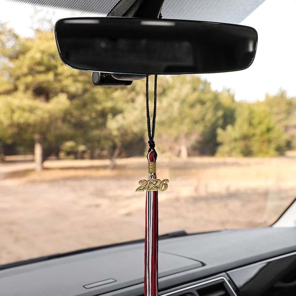 Endea Graduation Mixed Triple Color Tassel with Gold Date Drop (Black/Red/White, 2026) - Image 6