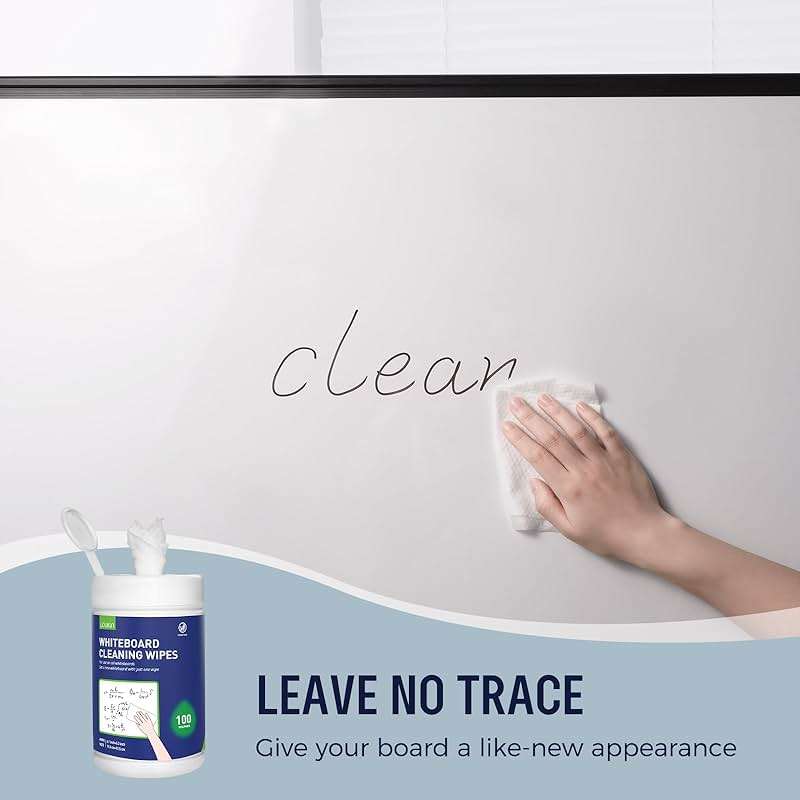 Loukin Whiteboard Cleaning Wipes, Dry Erase Board Cleaning Wipes, Non-toxic White board Wipes, 100 Wipes per Canister, 6 Pack - Image 6