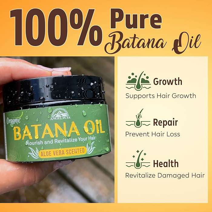 ANGELYCIA Raw Batana Oil for Hair Growth & Scalp Stimulator – 100% Pure Hair Oil from Honduras – Dr. Sebi Organic Paste – Natural Hair Growth Products for Thicker Edges, Breakage & Split Ends - Image 2