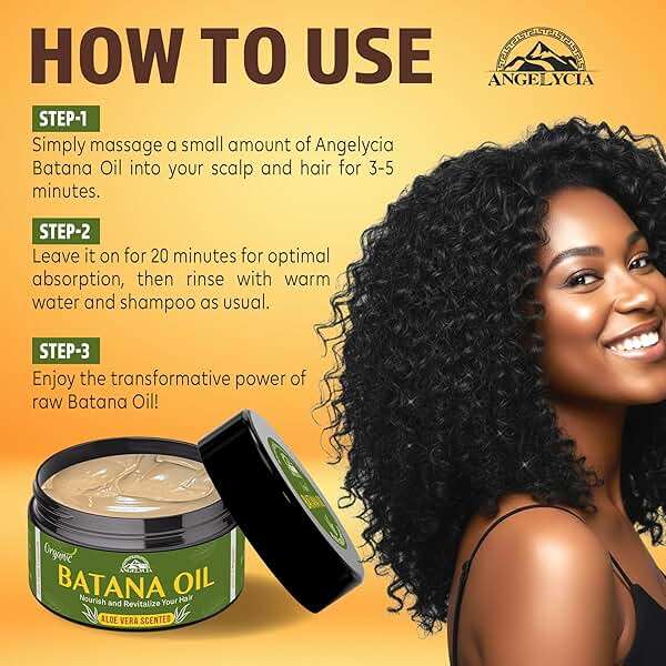 ANGELYCIA Raw Batana Oil for Hair Growth & Scalp Stimulator – 100% Pure Hair Oil from Honduras – Dr. Sebi Organic Paste – Natural Hair Growth Products for Thicker Edges, Breakage & Split Ends - Image 5