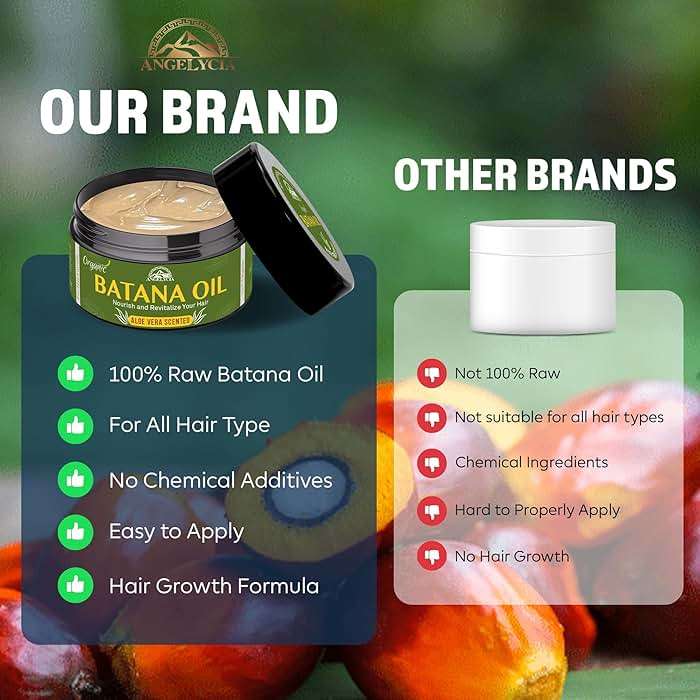 ANGELYCIA Raw Batana Oil for Hair Growth & Scalp Stimulator – 100% Pure Hair Oil from Honduras – Dr. Sebi Organic Paste – Natural Hair Growth Products for Thicker Edges, Breakage & Split Ends - Image 7