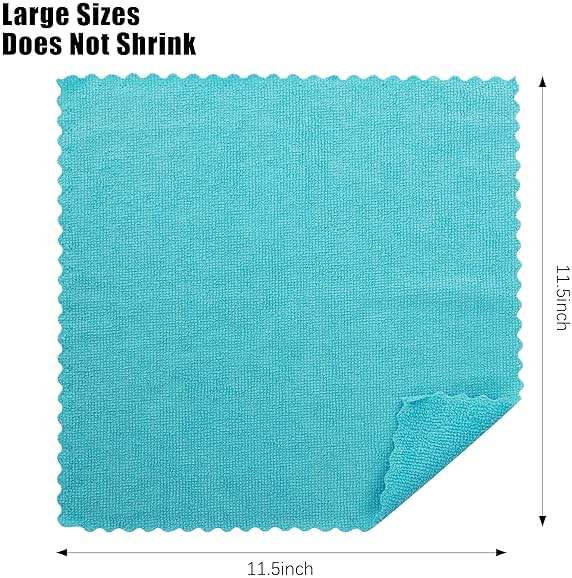 MOONQUEEN 12 Pack Microfiber Cleaning Cloth - Reusable Cleaning Rag, Fast Drying Cleaning Towels,12"X12", Green/Blue/Yellow/Pink - Image 2