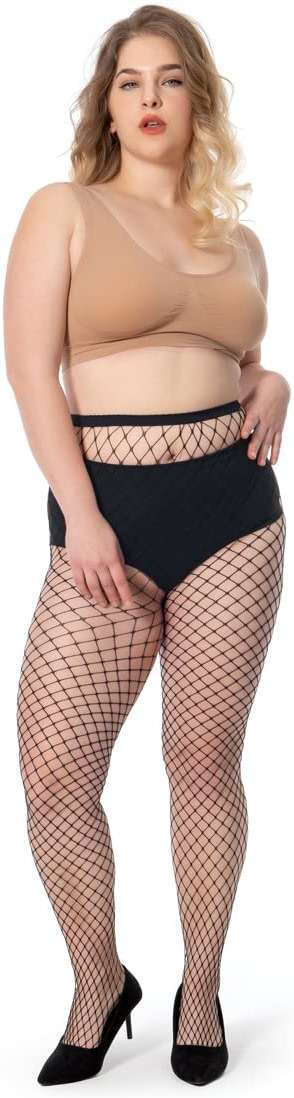 JIUYEHUA Fishnet Stockings for Women's High Waist Fishnet Tights Thigh High Stockings Pantyhose - Image 2