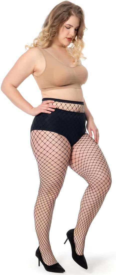 JIUYEHUA Fishnet Stockings for Women's High Waist Fishnet Tights Thigh High Stockings Pantyhose - Image 4