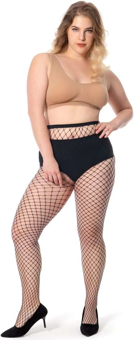 JIUYEHUA Fishnet Stockings for Women's High Waist Fishnet Tights Thigh High Stockings Pantyhose - Image 5