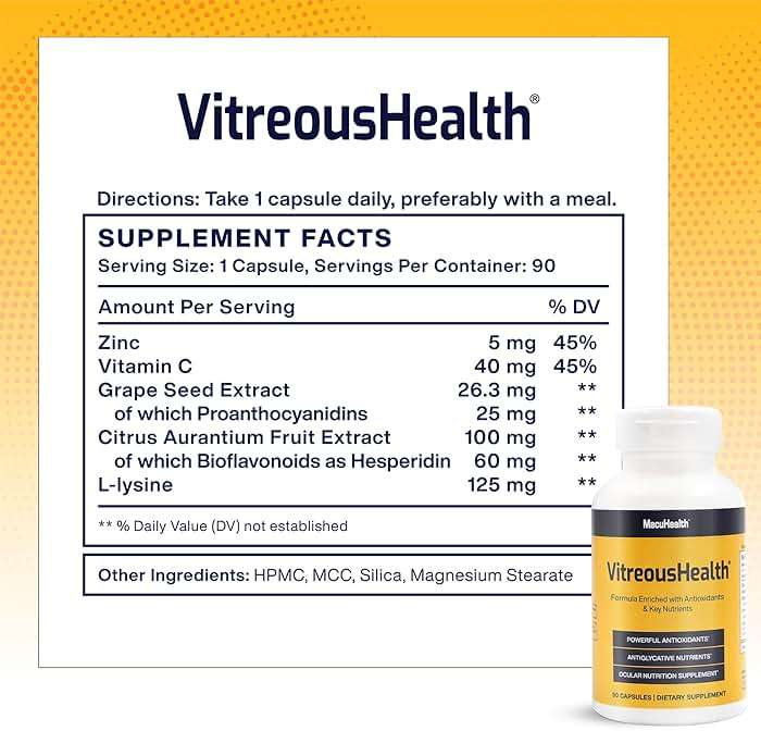 MacuHealth VitreousHealth Evidence-Based Eye Supplement - 90 Capsules - Image 3