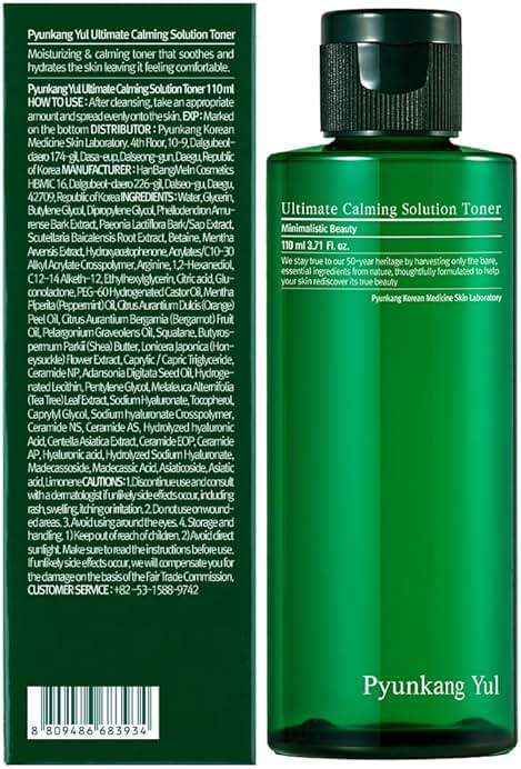 [PKY] Pyunkang Yul Ultimate Calming Solution Toner with Honeysuckle Flower, Ceramides, Hyaluronic Acid, Centella Asiatica, for Moisturized, Nourishing, Sensitive, Tired Facial Skin 3.71fl.oz. - Image 2