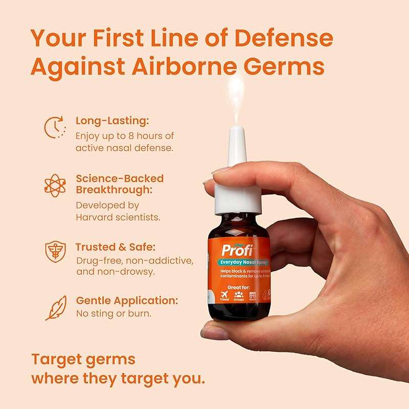 Profi™ Nasal Immune Spray – Cleansing Gel Layer for Airborne Exposure, Up to 8 Hours, Drug-Free Nasal Spray for Everyday Use, Travel, Work & Crowded Spaces (90 Sprays) - Image 2