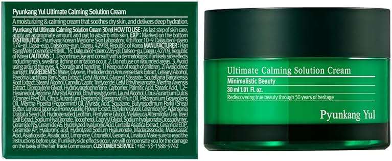 Pyunkang Yul PKY Ultimate Calming Solution Cream for Sensitive Skin with Patented Ingredients, Moisturizer Intensely Calms & Soothes Redness with Cica & Tea Tree, Korean Skincare (1.01 Fl. Oz, 30ml) - Image 2