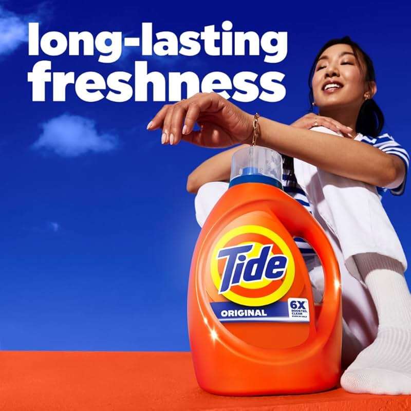 Tide Laundry Detergent Liquid, Original Scent, 80 Loads, 100 FL OZ, Works on 100% of Common Stains, Laundry Soap, Liquid Laundry Detergent - Image 13