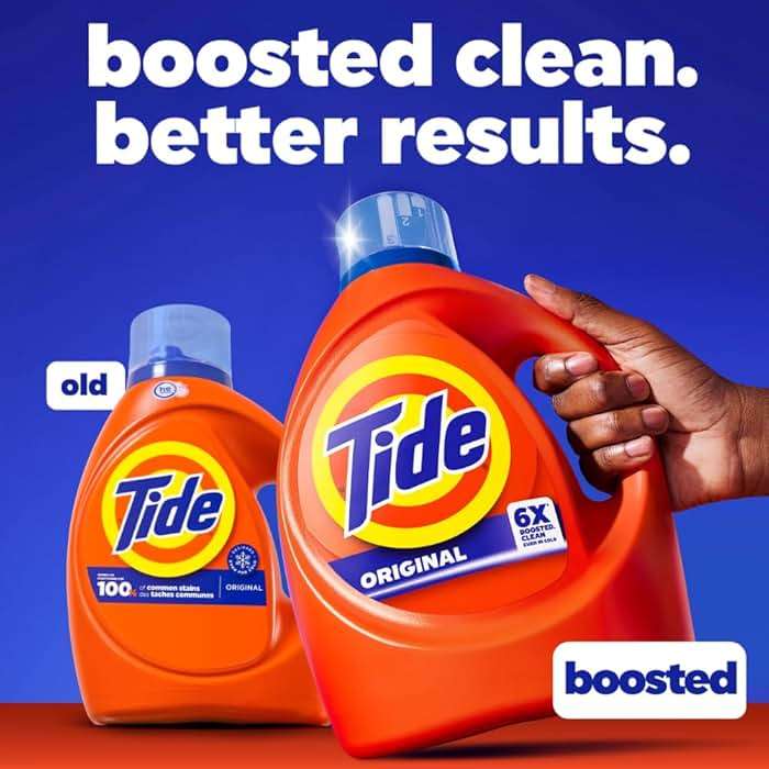 Tide Laundry Detergent Liquid, Original Scent, 80 Loads, 100 FL OZ, Works on 100% of Common Stains, Laundry Soap, Liquid Laundry Detergent - Image 6