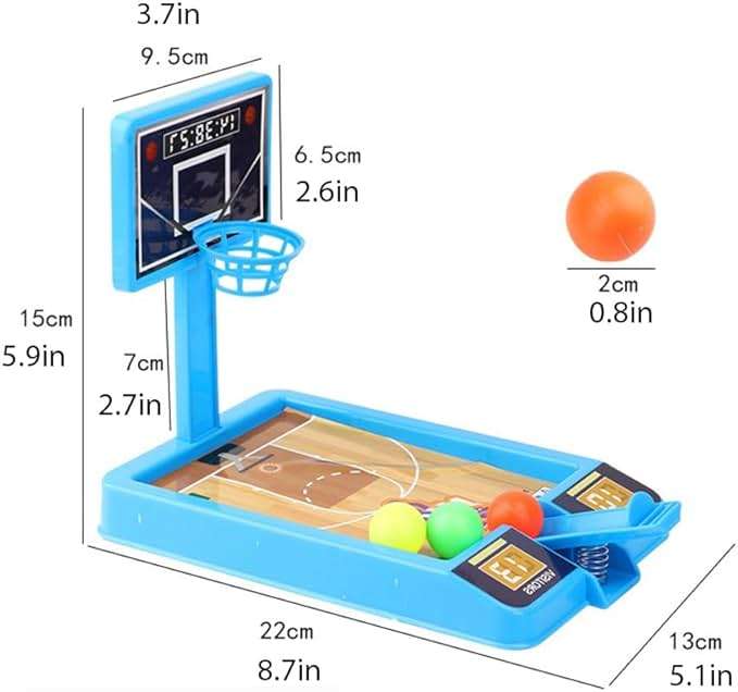 2 Pack Basketball Game Toys, Tabletop Basketball Shooting Game for Kids and Adults, Desk Games for Office for Adult to Reduce Stress, Basketball Party Favors Classroom Prizes for Boys Girls - Image 2