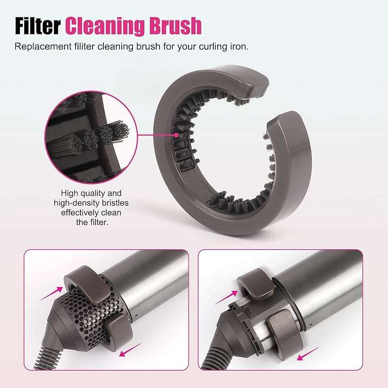 Outer Filter Cover Compatible with Dyson Airwrap Hair Styler with Filter Cleaning Brush HS01 HS05 Magnetic Filter Cage Replacement Parts - Image 7