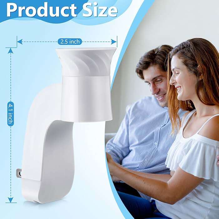 Hohean 6 Pack Wall Fragrance Plug in Compatible with Bath and Body Works WallFlower Refills, ETL Certified, Rotatable, Precise Scent Adjustable Fragrance Control Diffuser Plug for Home, Office (White) - Image 5