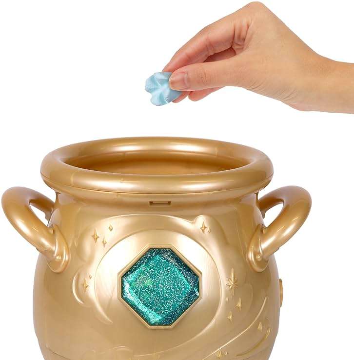 Magic Mixies - Magical Real Misting Gold Cauldron with 8 Inch Non-Electronic Plush Toy. Follow The Spell Book Add The Magic Ingredients. Who Will You Magically Create? - Image 4