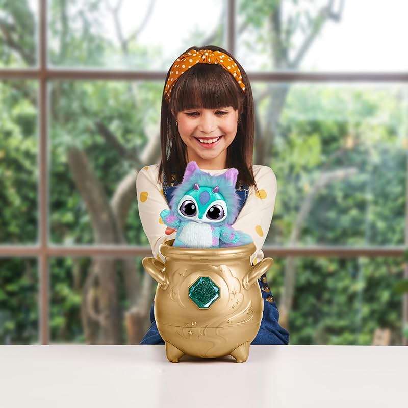 Magic Mixies - Magical Real Misting Gold Cauldron with 8 Inch Non-Electronic Plush Toy. Follow The Spell Book Add The Magic Ingredients. Who Will You Magically Create? - Image 6