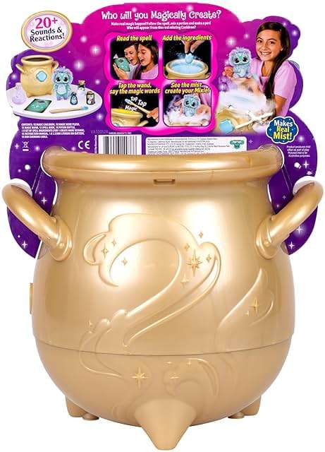 Magic Mixies - Magical Real Misting Gold Cauldron with 8 Inch Non-Electronic Plush Toy. Follow The Spell Book Add The Magic Ingredients. Who Will You Magically Create? - Image 8