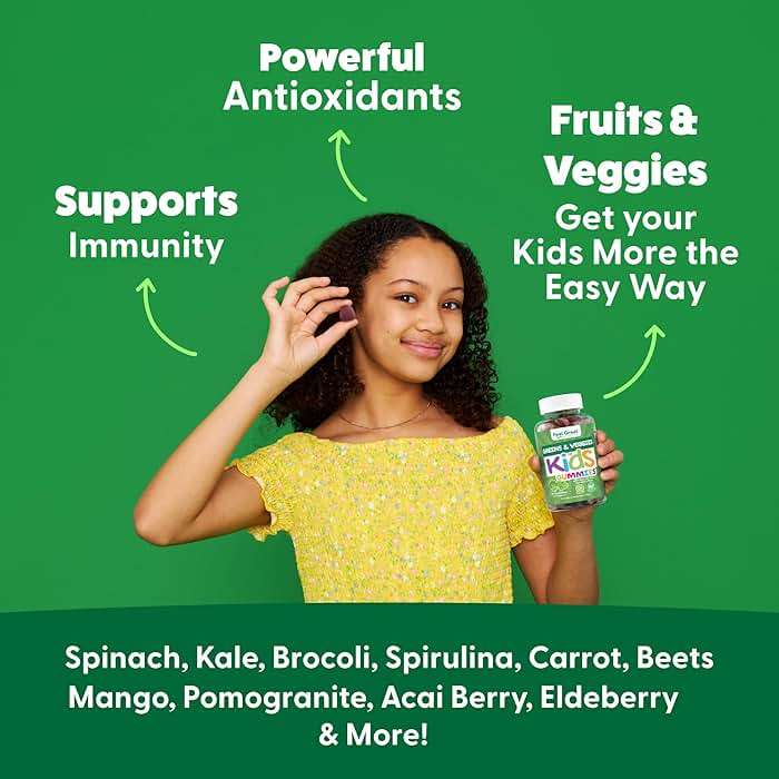 Feel Great Super Green Gummies for Kids | Fruit and Vegetable Gummies | Vegan Veggie Gummy Multivitamin for Kids | Veggie Fiber Supplement | 60 Count - Image 5