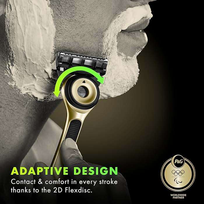 GilletteLabs with Exfoliating Bar Razor for Men, Champion Gold Edition - 1 Handle, 1 Razor Blade Refill, Includes Premium Magnetic Stand - Image 4