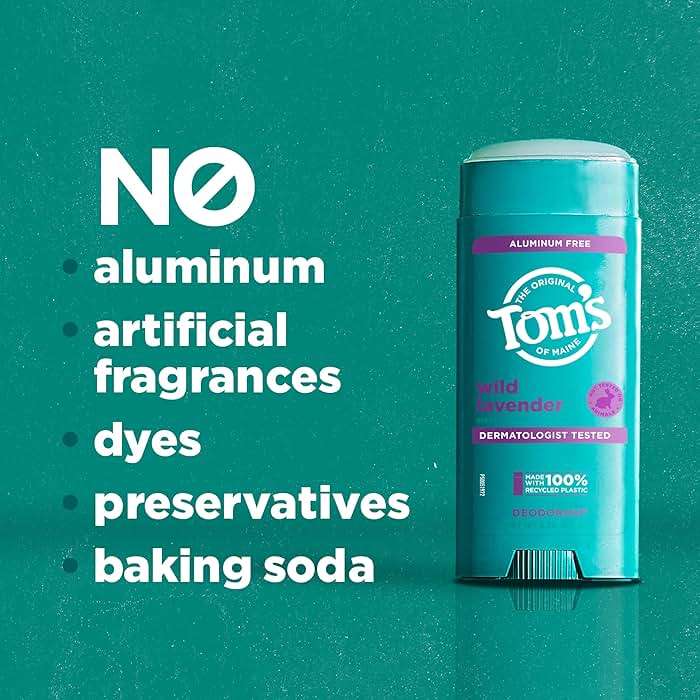 Tom’s of Maine Wild Lavender Natural Deodorant for Men and Women, Aluminum Free, No Artificial Fragrances, Dyes, or Preservatives, Baking Soda Free, 48-Hour Odor Protection, 3.25 oz (2 Pack) - Image 5