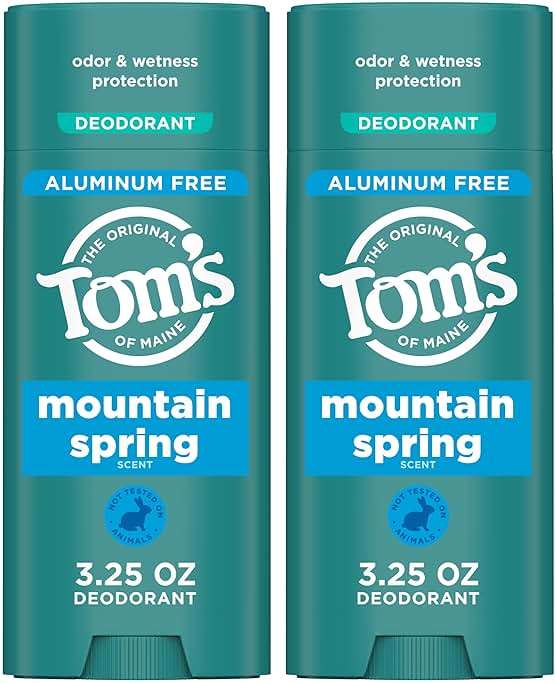 Tom’s of Maine Mountain Spring Natural Deodorant for Men and Women, Aluminum Free, 3.25 oz, 2-Pack - Image 2