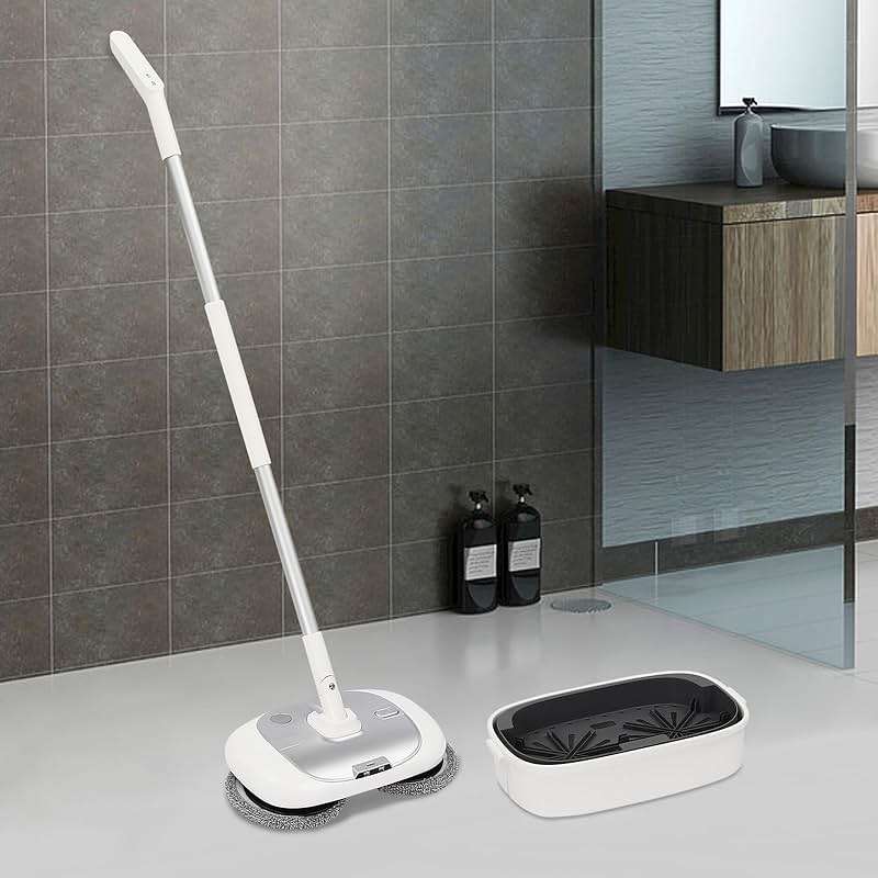 Electric Mop with Cleaning Bucket - Cordless Floor Polisher, 4 Pack Mop Pads, Automatic Cleaning, Up to 100 Mins, Rechargeable, for Wooden, Marble, Tile, Hardwood - Image 1