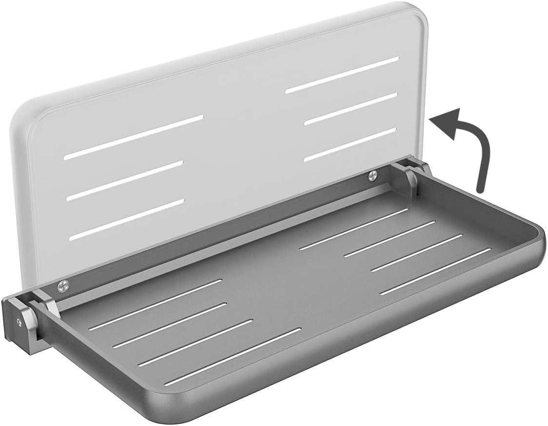WanDwel RV Aluminum Foldable Shelf - Wall-Mounted Folding RV Shelves - Compact Camper Trailer Accessories & Space-Saver 12.2x5.5 Inch - Image 1