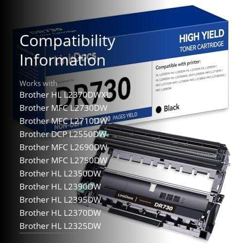 LinkDocs DR730 Drum Unit Replacement for Brother DR-730 Used with Brother HL-L2350DW HL-L2395DW HL-L2390DW HL-L2370DWXL MFC-L2750DW MFC-L2710DW DCP-L2550DW Printer (Not Toner) - Image 3