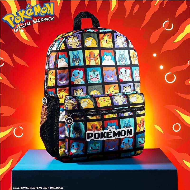 Pokemon Backpack for Kids Teens Pikachu Anime School Bag Daypack Backpacks for Daycare Sports School Supplies Gifts for Kids (Multi) - Image 2