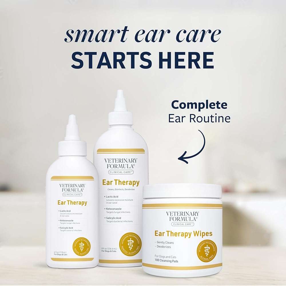 Veterinary Formula Clinical Care – Ear Therapy – Vet Recommended Ear Cleaner for Dogs & Cats that Helps Manage Stinky Buildup and Support Daily Health – 8 oz. - Image 7