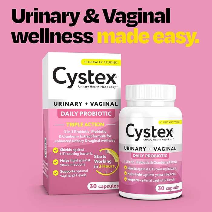 Cystex 3-in-1 Urinary Tract Probiotic for Women - Prebiotic, Probiotic & Cranberry Supplement for UTI & Yeast Infection Support - Vaginal pH Balance & Flora Support - Urinary Health - 30 Capsules - Image 7