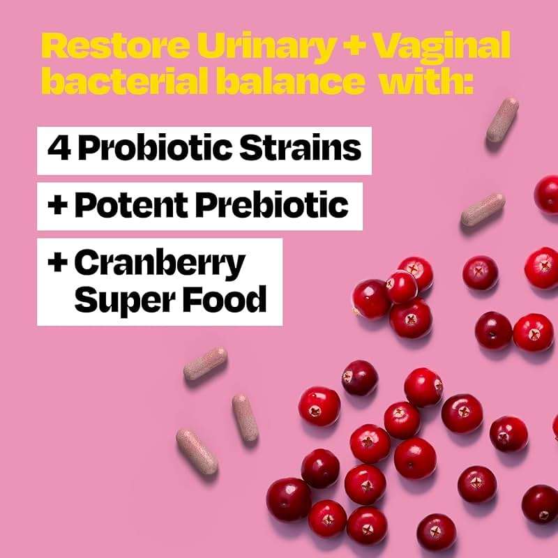 Cystex 3-in-1 Urinary Tract Probiotic for Women - Prebiotic, Probiotic & Cranberry Supplement for UTI & Yeast Infection Support - Vaginal pH Balance & Flora Support - Urinary Health - 30 Capsules - Image 9