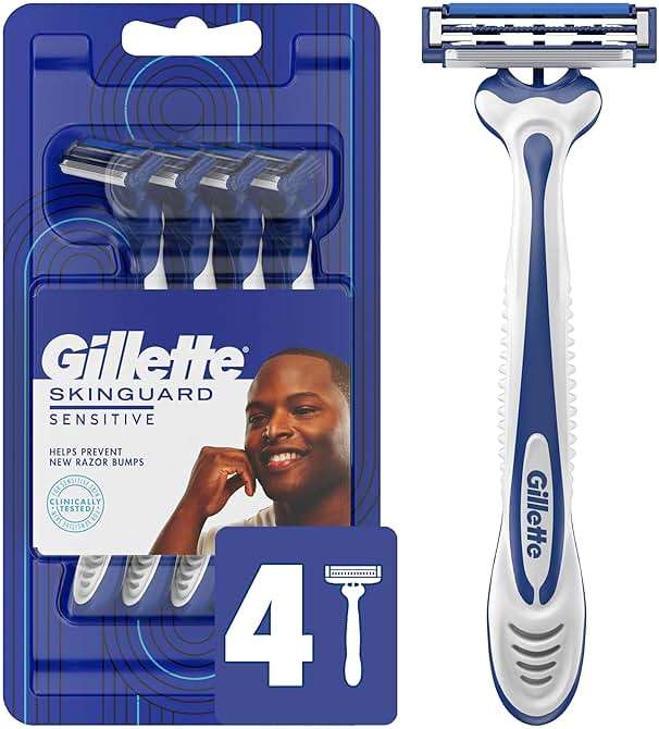 Gillette SkinGuard Razors for Men, Gillette Razor, 4 Count - Image 1