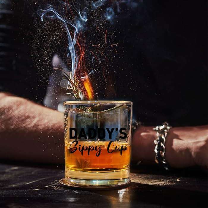 COVLUROTO Fathers Day Dad Gifts from Daughter Wife - 11 OZ Whiskey Glass for New Dad Husband Boyfriend Men - Birthday Christmas Funny Gag Gift Ideas - Bourbon Scotch Presents for Expecting Father - Image 2