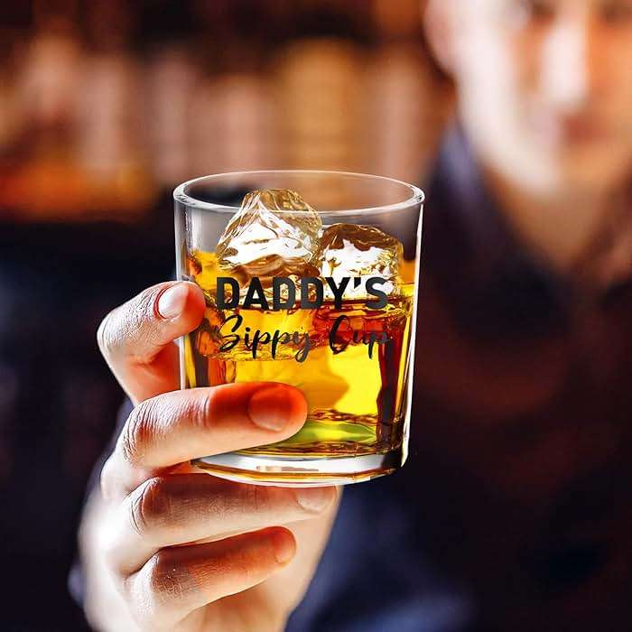 COVLUROTO Fathers Day Dad Gifts from Daughter Wife - 11 OZ Whiskey Glass for New Dad Husband Boyfriend Men - Birthday Christmas Funny Gag Gift Ideas - Bourbon Scotch Presents for Expecting Father - Image 7