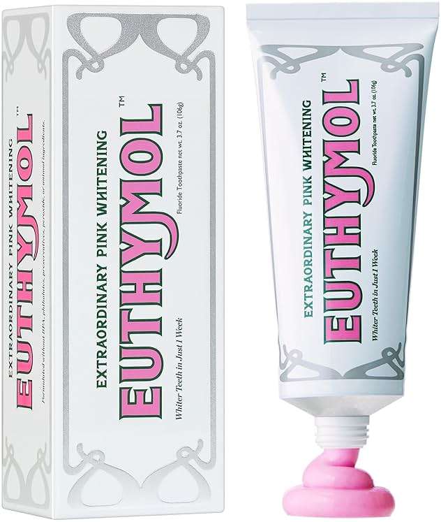 EUTHYMOL Whitening Toothpaste (3.7fl oz) - Stain Removal in 2 Weeks, Long-Lasting Freshness for Sensitive Gum & Teeth. Bad Breath, Cavity Prevention. Recyclable Aluminum Tube - Image 1