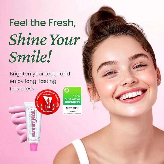 EUTHYMOL Whitening Toothpaste (3.7fl oz) - Stain Removal in 2 Weeks, Long-Lasting Freshness for Sensitive Gum & Teeth. Bad Breath, Cavity Prevention. Recyclable Aluminum Tube - Image 2