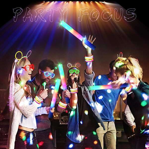 272 PCs Glow Party Supplies, 24 Foam Glow Sticks, 24 LED Glasses and 200 Glow Sticks ＆ Bracelets, 12 Glow sticks headband 12 Fiber Optic Hair Light，Glow Neon Party Favors for Wedding, Concert, Raves - Image 2