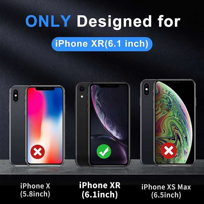 Teayoha for iPhone XR Case,[Compatible with Magsafe] [Military Grade Drop Tested] Heavy Duty Dual-Layer Shockproof Tough Rugged Protective Phone Case -6.1 inch (Black) - Image 2