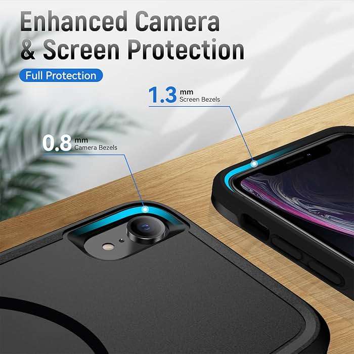 Teayoha for iPhone XR Case,[Compatible with Magsafe] [Military Grade Drop Tested] Heavy Duty Dual-Layer Shockproof Tough Rugged Protective Phone Case -6.1 inch (Black) - Image 4