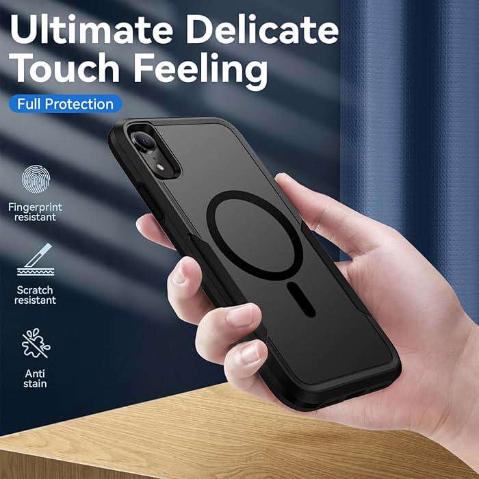 Teayoha for iPhone XR Case,[Compatible with Magsafe] [Military Grade Drop Tested] Heavy Duty Dual-Layer Shockproof Tough Rugged Protective Phone Case -6.1 inch (Black) - Image 6