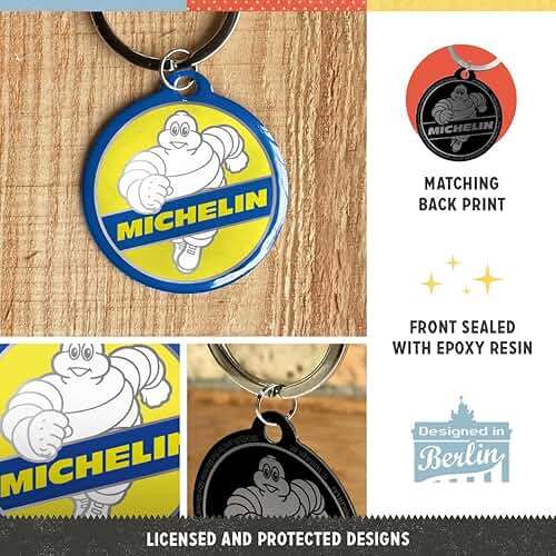 Nostalgic-Art Retro keychain, Ø 1.6", Michelin – Vintage – Gift idea for motor fans, Official License Product (OLP), made of metal, vintage design - Image 3