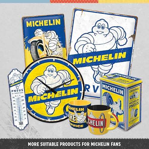 Nostalgic-Art Retro keychain, Ø 1.6", Michelin – Vintage – Gift idea for motor fans, Official License Product (OLP), made of metal, vintage design - Image 4