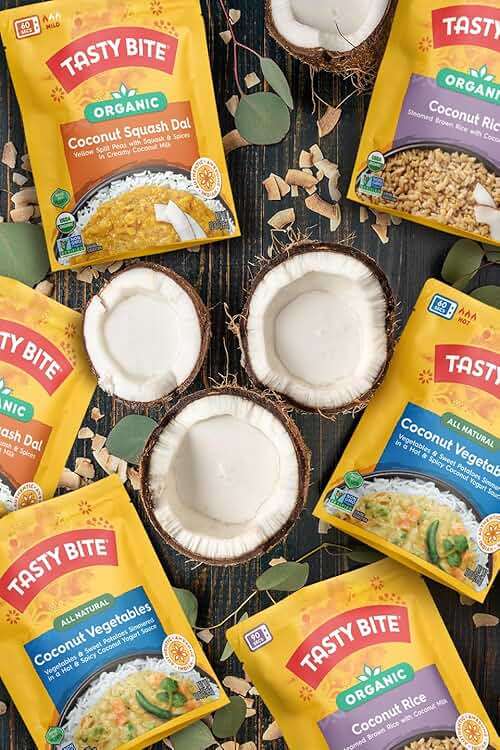Tasty Bite Variety, Pack of 8, Madras Lentils, Bombay Potatoes, Vegetable Tikka Masala, Channa Masala, 3Bean Madras Lentils, Split Pea & Turmeric Curry, Coconut Squash Dal, Chickpea Coconut and Turmeric Curry - Image 7