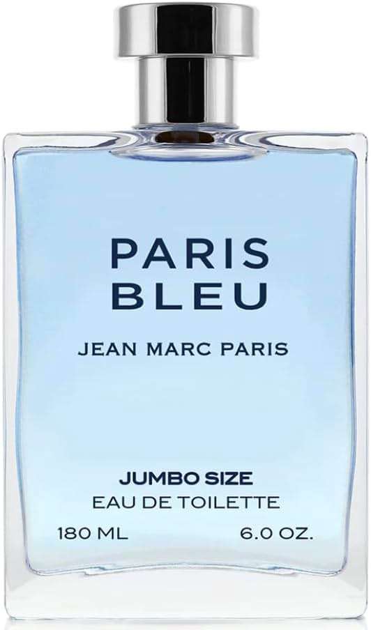 Jean Marc Paris PARIS BLEU Eau de Toilette Spray 6 oz JUMBO Size - Image 1