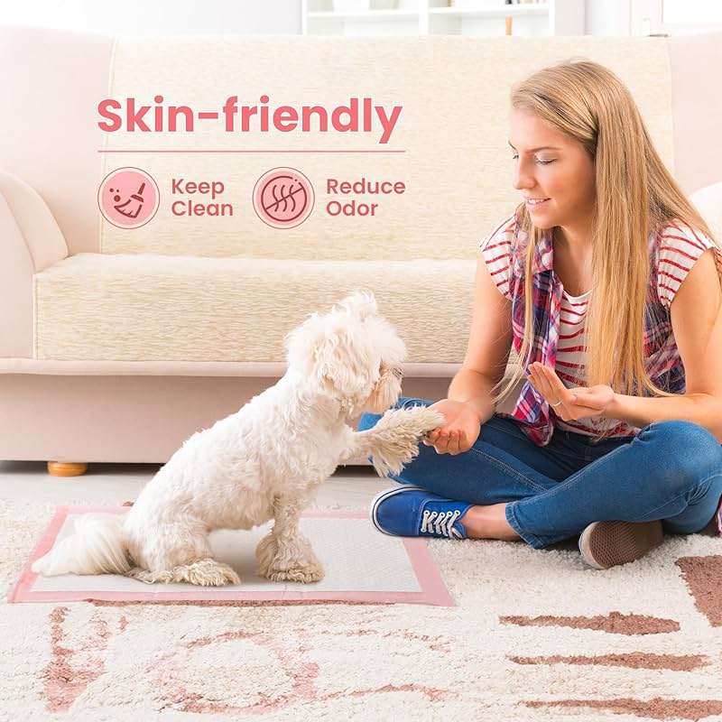 Pet Toilet Training Pads 100Count Disposable Puppy Pee Pads 18" x 13" for Dogs, Ultra Absorbent|Quick Dry|Leak-Proof Pet Potty Pads for Dog, Cat, Rabbits and Guinea Pigs (Pink) - Image 7