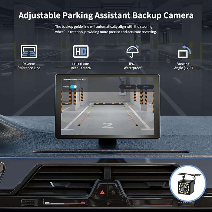 Madoec Portable Apple Carplay Screen for Car, 9" Wireless Apple Carplay & Android Auto,4K Dash Cam,1080p Backup Camera DVR,Car Audio Receivers GPS Navigation Mirror Link, Bluetooth,FM, Siri - Image 6